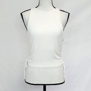 She + Sky Ruched Tie Sides Cropped Tank